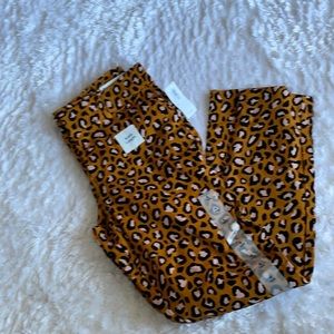 Pink Leopard Pixie Ankle Length Pants